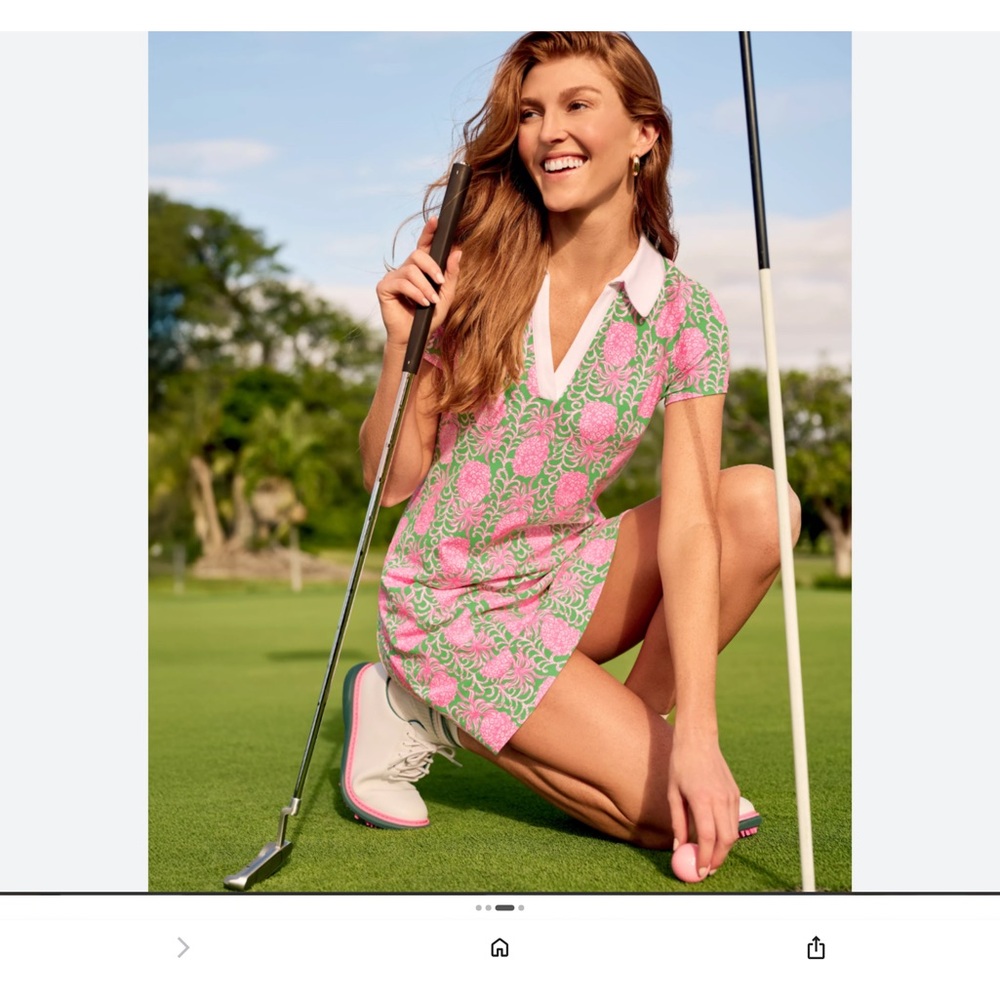 NWT Lilly Pulitzer Cato Costa Golf Polo Dress in Party Like a Pineapple sz. S